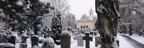 Protestantischer Friedhof im Winter