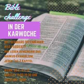 Bible challenge Karwoche 2021